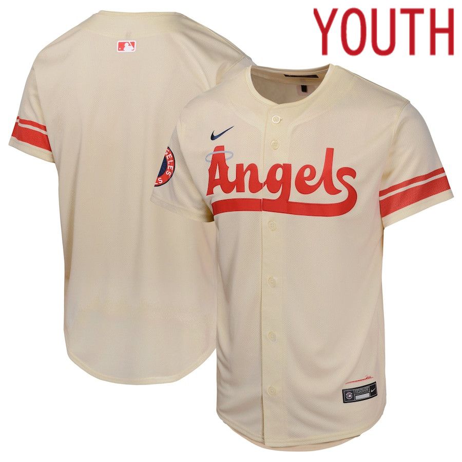 Youth Los Angeles Angels Nike Cream City Connect Limited MLB Jersey->youth mlb jersey->Youth Jersey